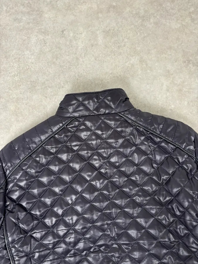 AW2007 Dolce & Gabbana Dark Purple Puffer Lamb Leather Jacket RndzcSn 5