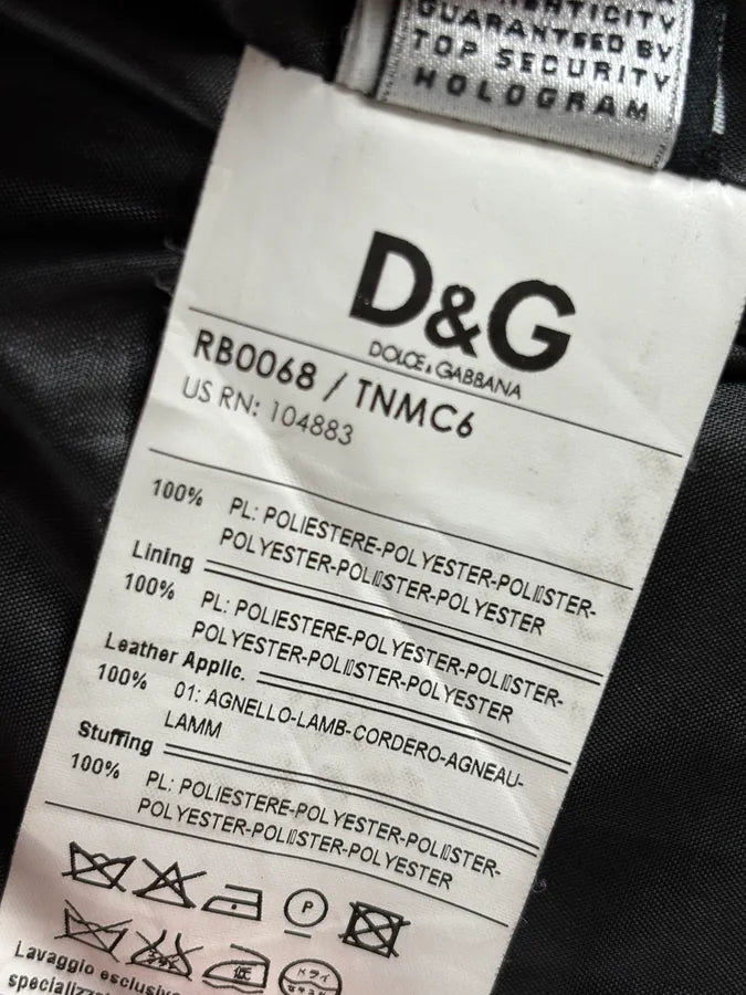 AW2007 Dolce & Gabbana Dark Purple Puffer Lamb Leather Jacket RndzcSn 11