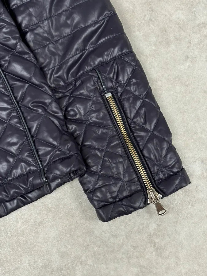 AW2007 Dolce & Gabbana Dark Purple Puffer Lamb Leather Jacket RndzcSn 7