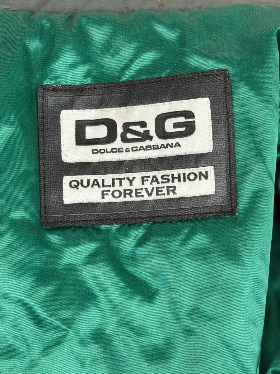 AW2007 Dolce & Gabbana Green & Black Multi Zips Nylon Biker Jacket LmURjiM 11