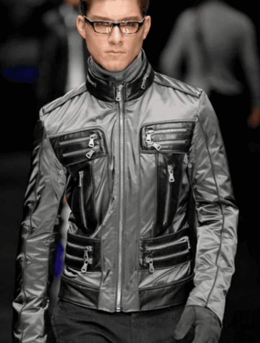 AW2007 Dolce & Gabbana Green Hybrid Nylon Leather Jacket TJZYDUb 3