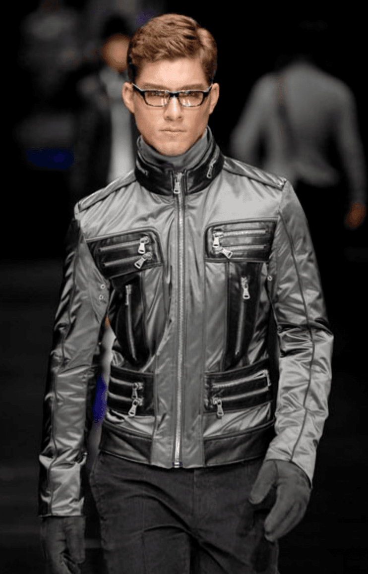 AW2007 Dolce & Gabbana Khaki Hybrid Nylon Leather Jacket EXeTvCd 1
