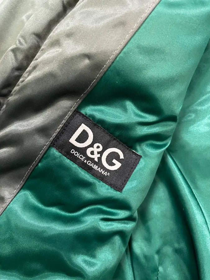 AW2007 Dolce & Gabbana Khaki Hybrid Nylon Leather Jacket EXeTvCd 10