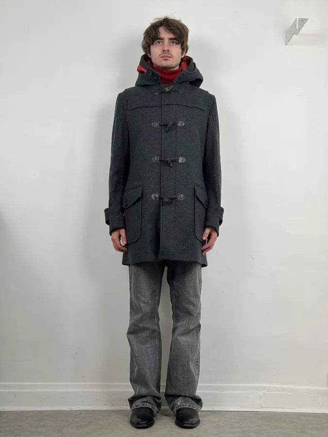 AW2007 Dolce & Gabbana Montgomery Grey Wool Hooded Long Coat uuNTmly 2