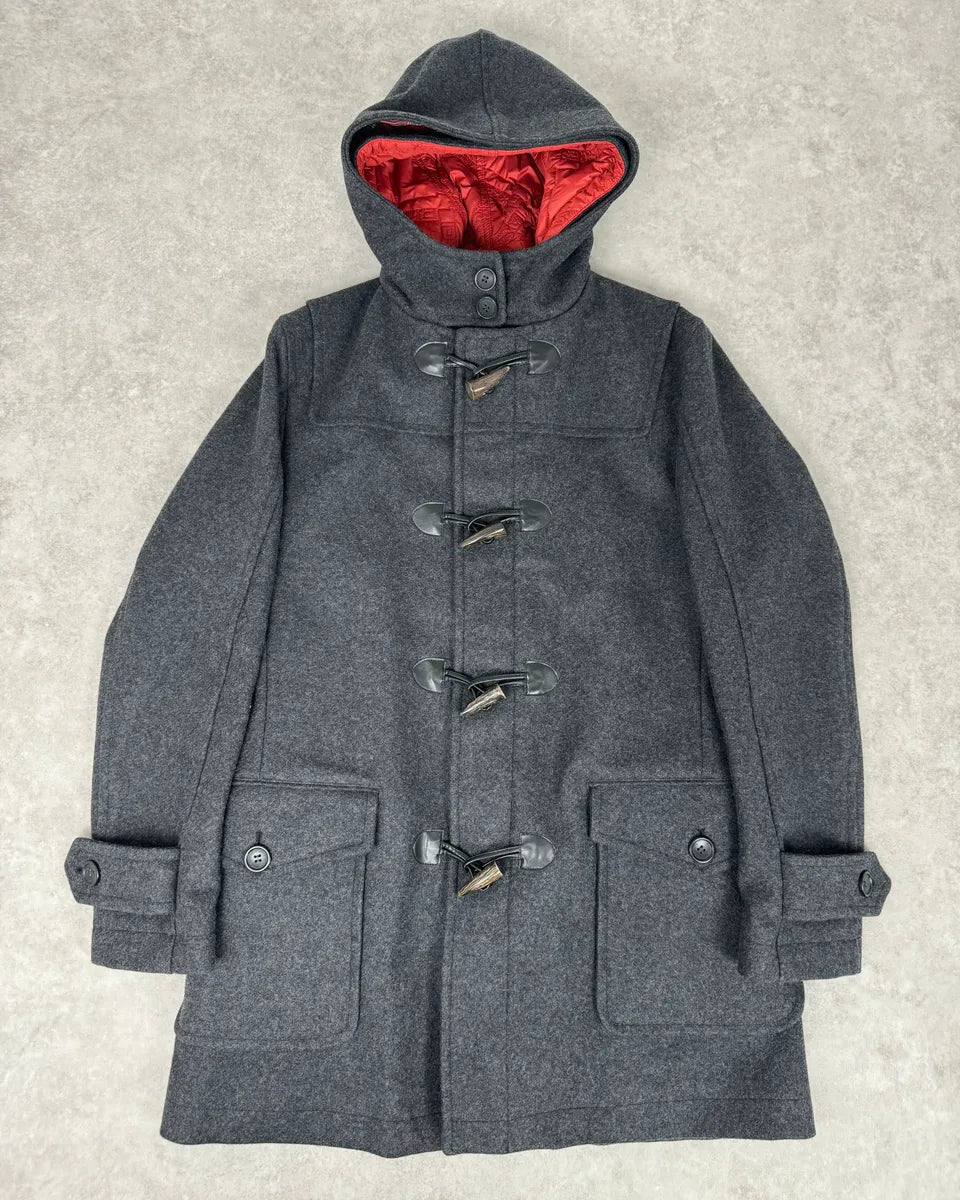 AW2007 Dolce & Gabbana Montgomery Grey Wool Hooded Long Coat uuNTmly 0