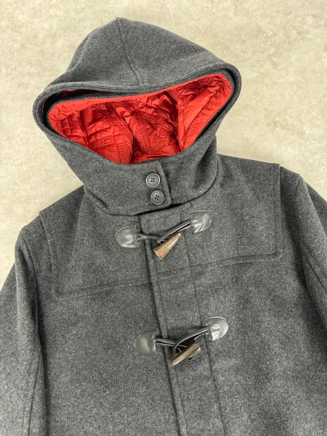 AW2007 Dolce & Gabbana Montgomery Grey Wool Hooded Long Coat uuNTmly 4