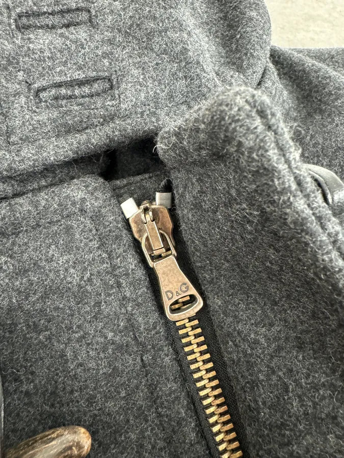 AW2007 Dolce & Gabbana Montgomery Grey Wool Hooded Long Coat uuNTmly 11