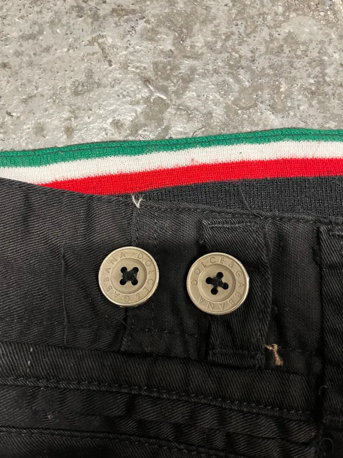 AW2007 Dolce & Gabbana Multi Pockets Cargo Black & Grey Pants (M) HFewHYw 8