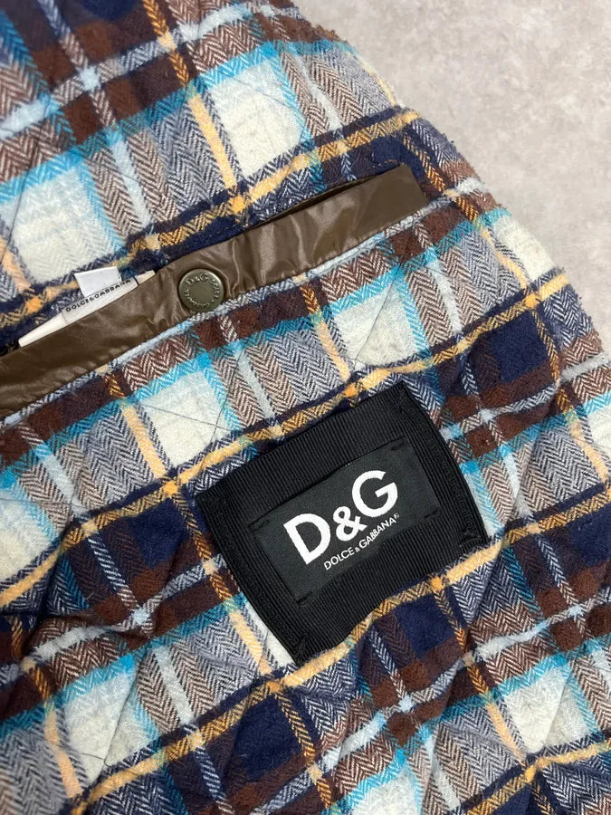2000s Dolce & Gabbana Multi Pockets Cargo Brown Puffer Jacket bJedwaf 12
