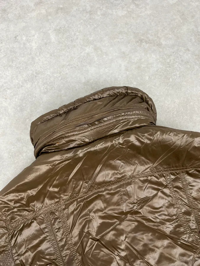 2000s Dolce & Gabbana Multi Pockets Cargo Brown Puffer Jacket bJedwaf 9
