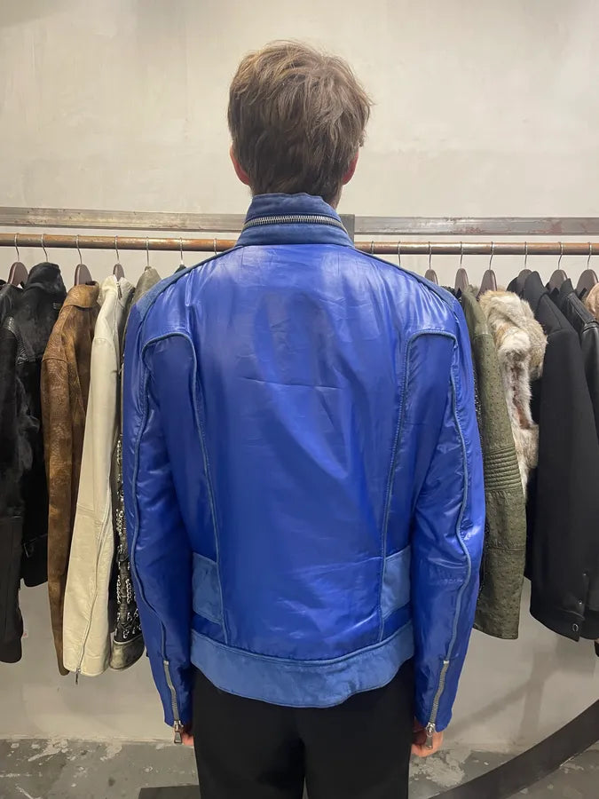 AW2007 Dolce & Gabbana Multi-Zip Blue Utility Jacket (M) mfnunsY 2