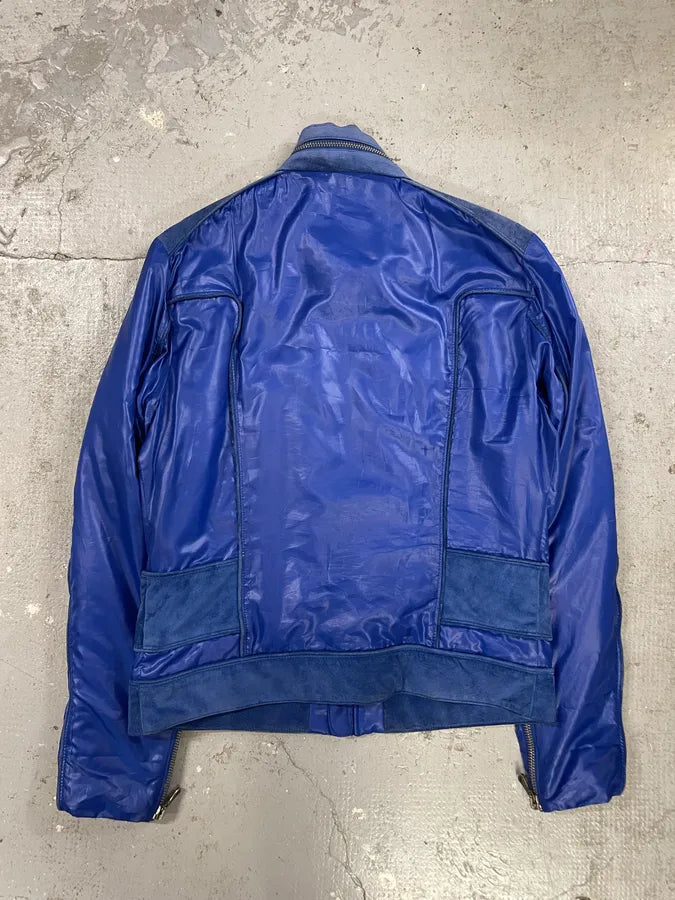 AW2007 Dolce & Gabbana Multi-Zip Blue Utility Jacket (M) mfnunsY 7