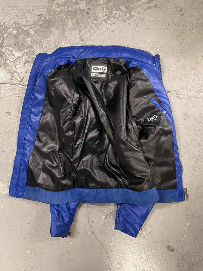 AW2007 Dolce & Gabbana Multi-Zip Blue Utility Jacket (M) mfnunsY 8