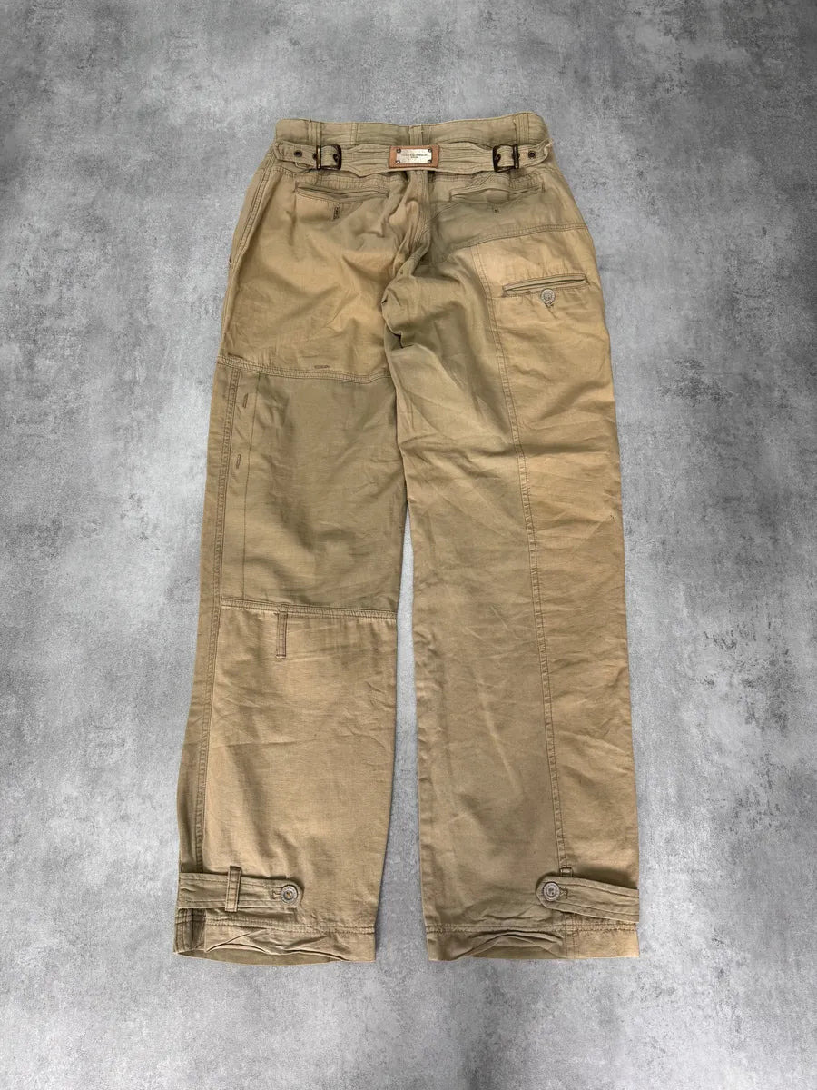 AW2007 Dolce & Gabbana Beige Patchworks Cargo Pants duZzVbz 5