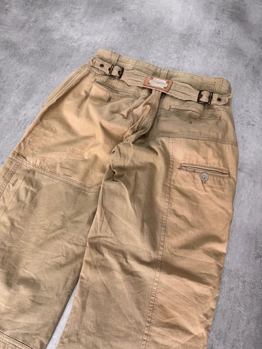 AW2007 Dolce & Gabbana Beige Patchworks Cargo Pants duZzVbz 6