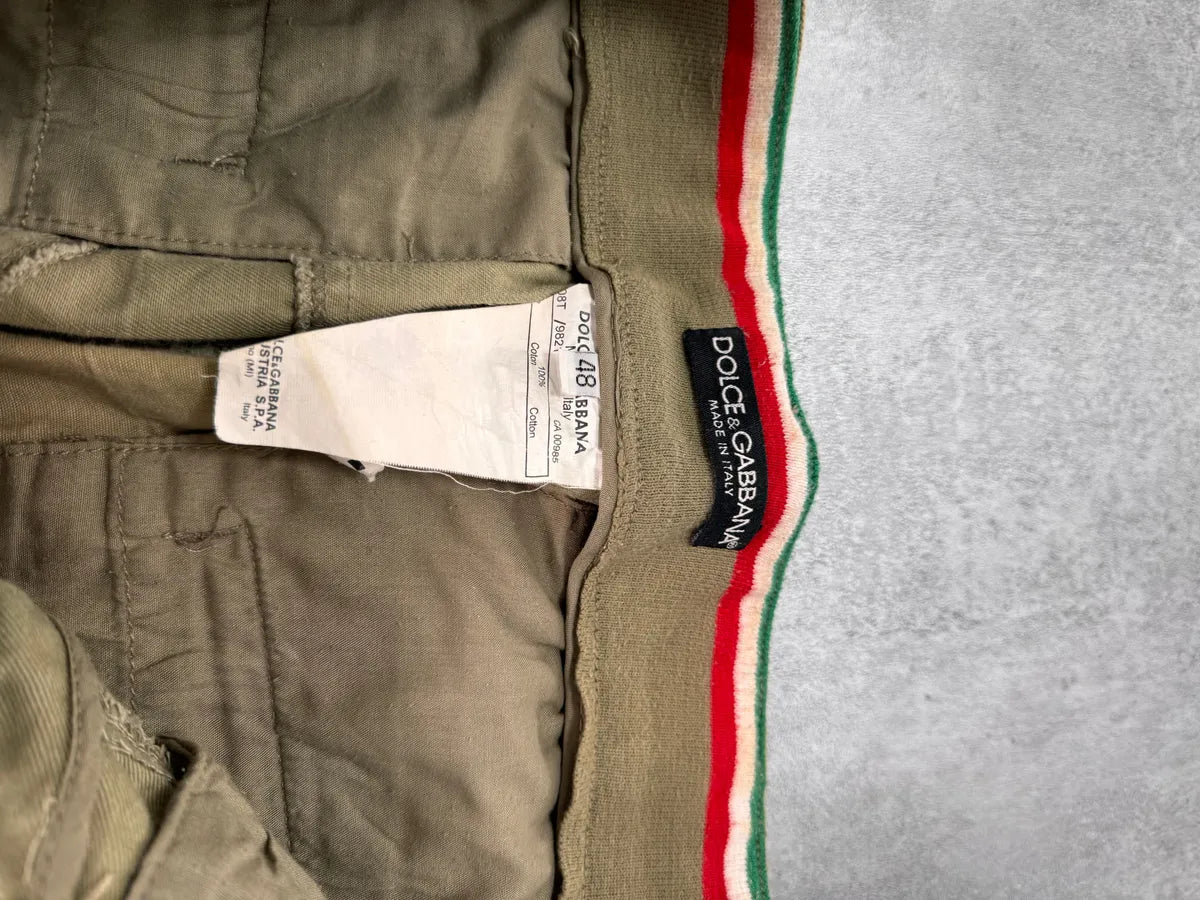 AW2007 Dolce & Gabbana Beige Patchworks Cargo Pants duZzVbz 8