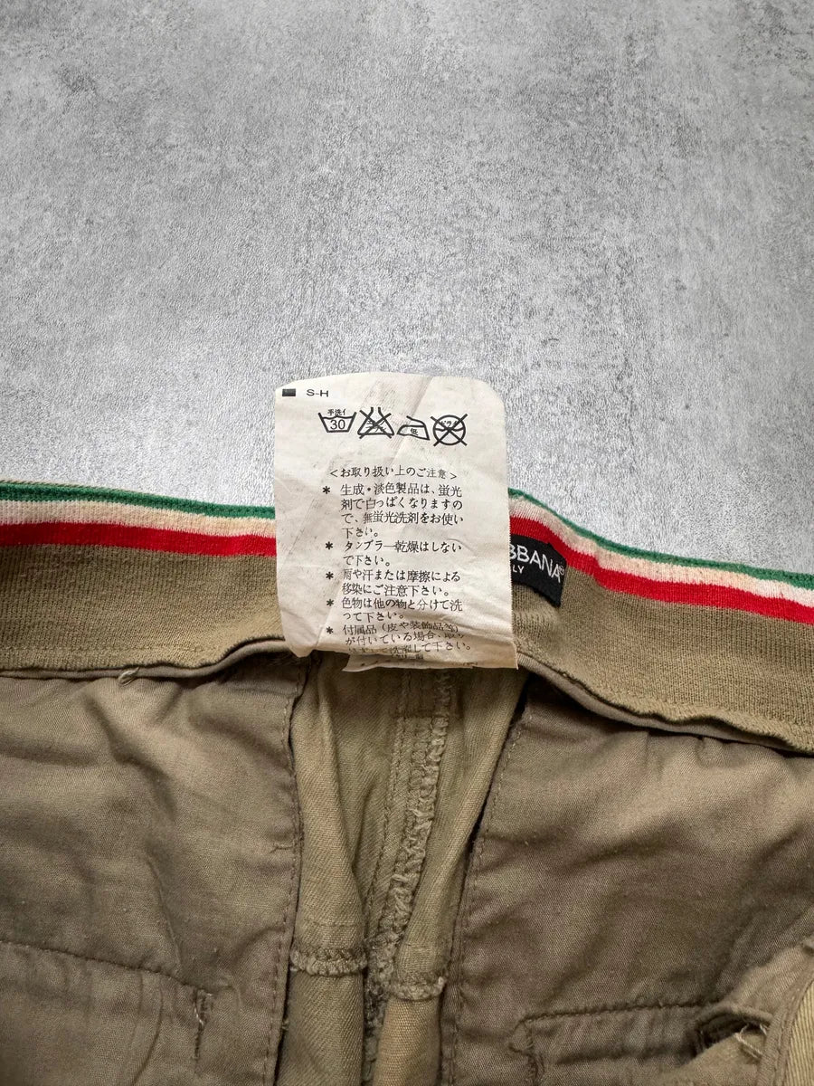 AW2007 Dolce & Gabbana Beige Patchworks Cargo Pants duZzVbz 9