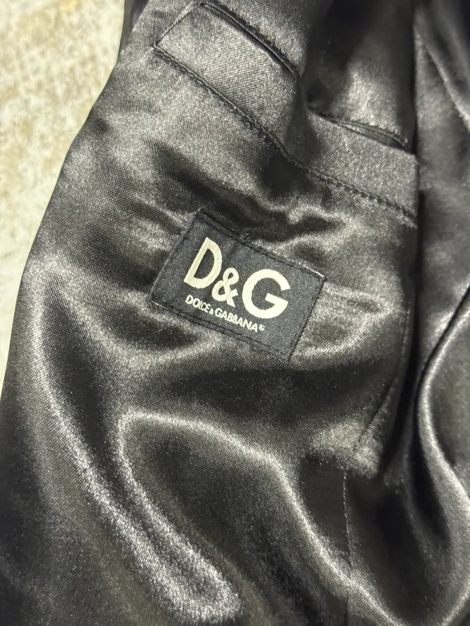 AW2007 Dolce & Gabbana Pony Hair Black Leather Trench Coat SFjojER 8