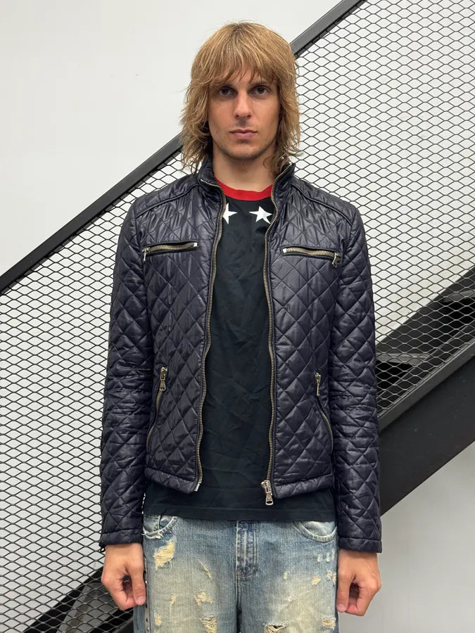 AW2007 Dolce & Gabbana Purple Dark Quilted Puffer Jacket ydNFwVh 2