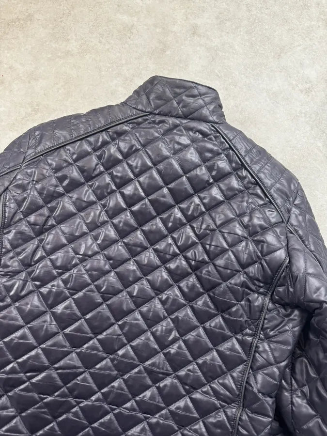 AW2007 Dolce & Gabbana Purple Dark Quilted Puffer Jacket ydNFwVh 5