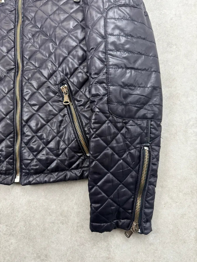 AW2007 Dolce & Gabbana Purple Dark Quilted Puffer Jacket ydNFwVh 7
