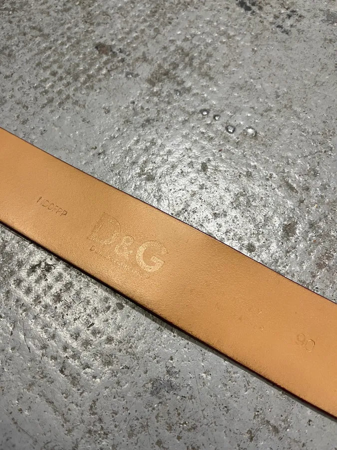 AW2007 Dolce & Gabbana Red Leather Belt meIYeJC 7