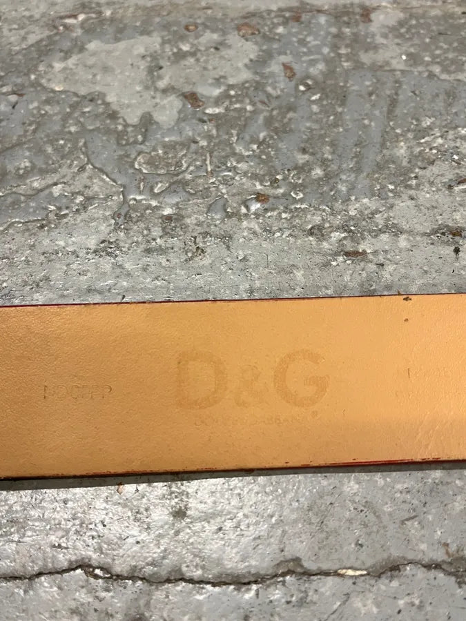 AW2007 Dolce & Gabbana Red Leather Belt RWZMADY 6