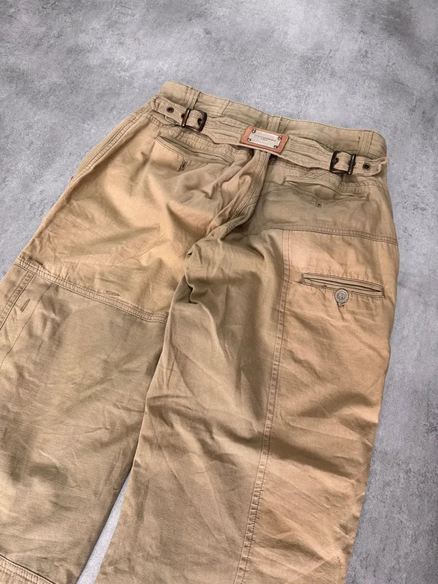 AW2007 Dolce & Gabbana Beige Patchworks Cargo Pants duZzVbz 6