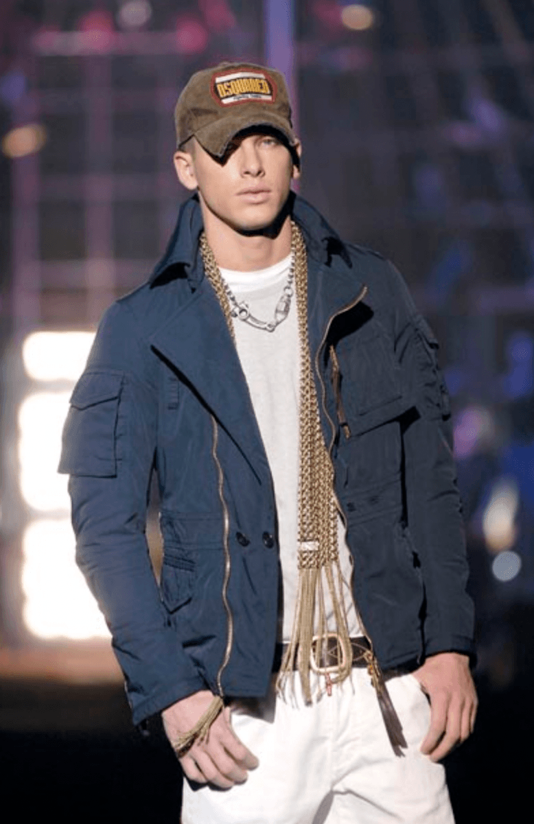 AW2007 Dsquared2 Asymmetrical Navy Cargo Jacket PewcBAx 0