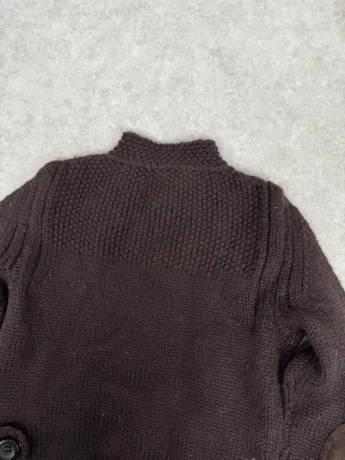 AW2007 Dsquared2 Brown Wool Buttoned Cardigan Sweater AGGhcvU 5