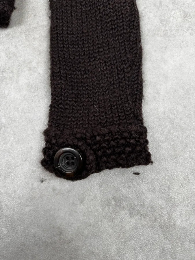 AW2007 Dsquared2 Brown Wool Buttoned Cardigan Sweater AGGhcvU 9