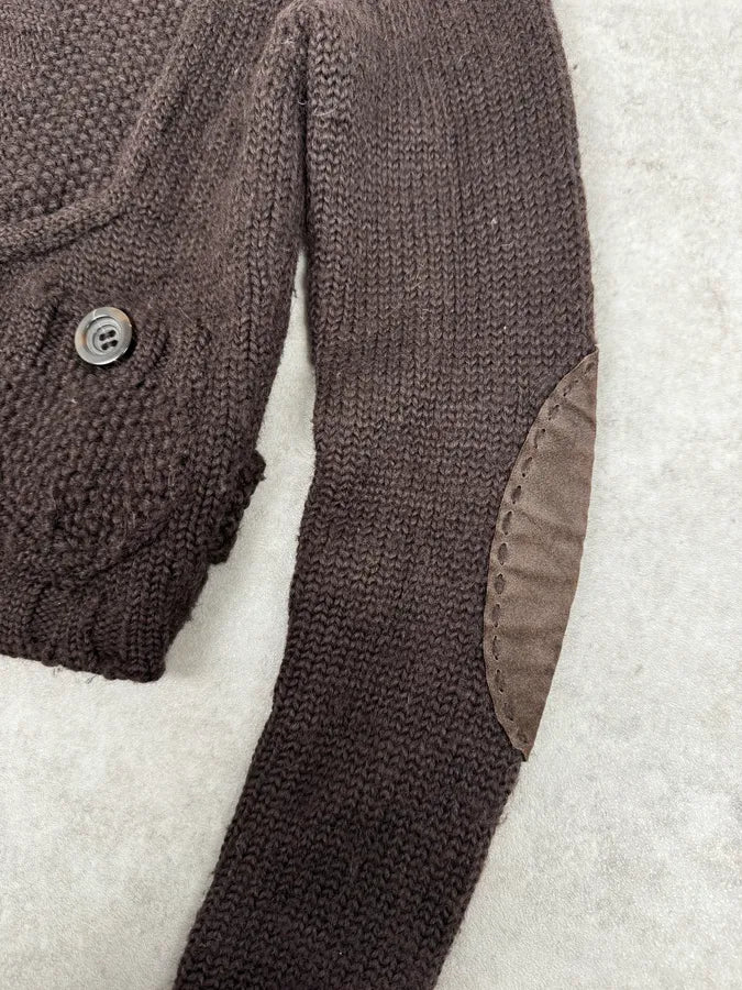 AW2007 Dsquared2 Brown Wool Buttoned Cardigan Sweater AGGhcvU 8