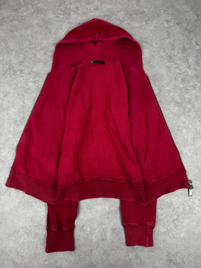 AW2007 Dsquared2 Red « Heart Stronger » Zip-up Hoodie pBWJCYV 6