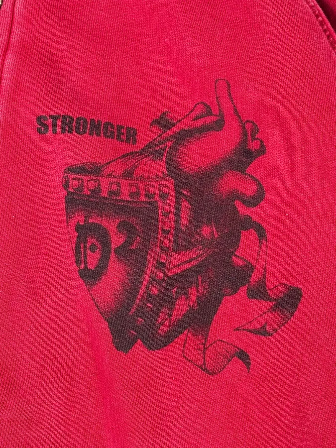 AW2007 Dsquared2 Red « Heart Stronger » Zip-up Hoodie pBWJCYV 7
