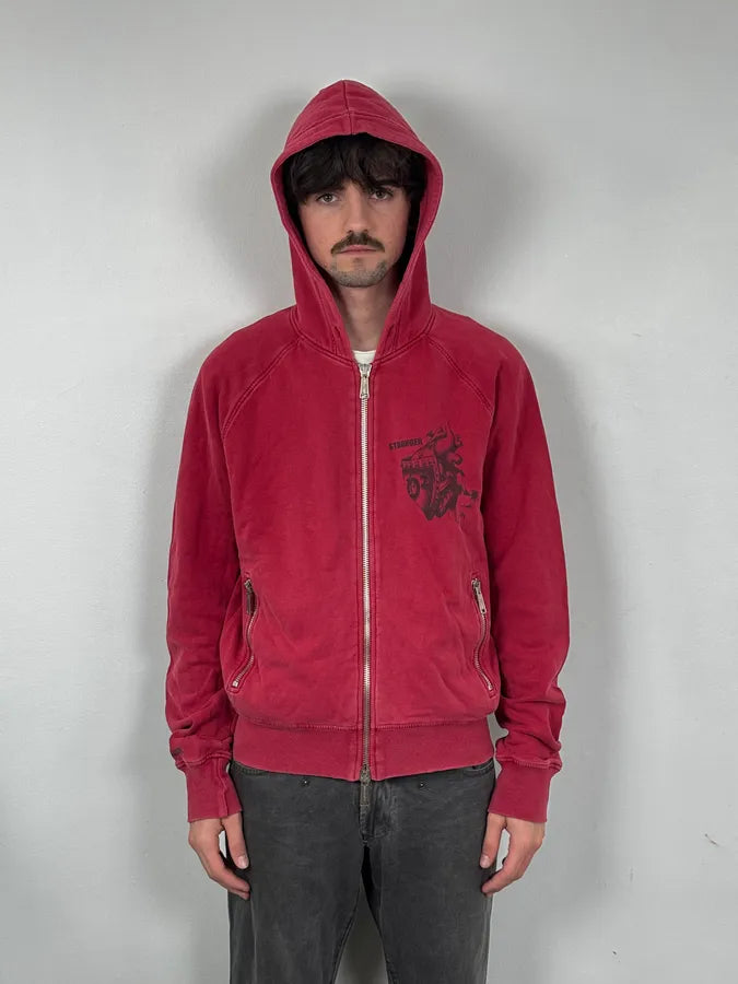AW2007 Dsquared2 Red « Heart Stronger » Zip-up Hoodie pBWJCYV 1