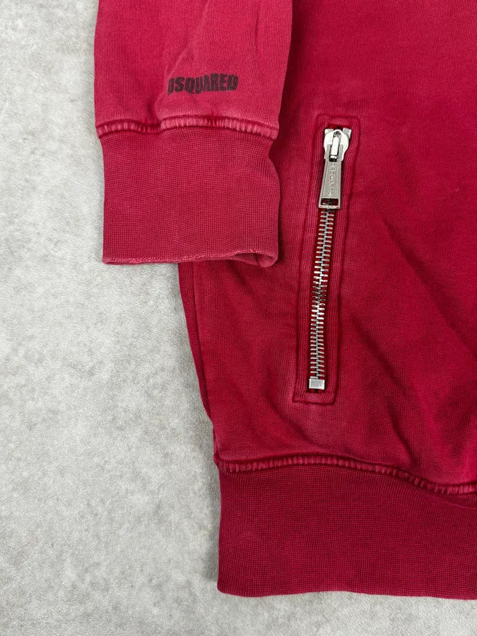AW2007 Dsquared2 Red « Heart Stronger » Zip-up Hoodie pBWJCYV 8
