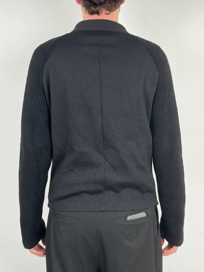 AW2007 Emporio Armani Black Premium Wool Biker Zip-up Sweater EODIAgJ 2