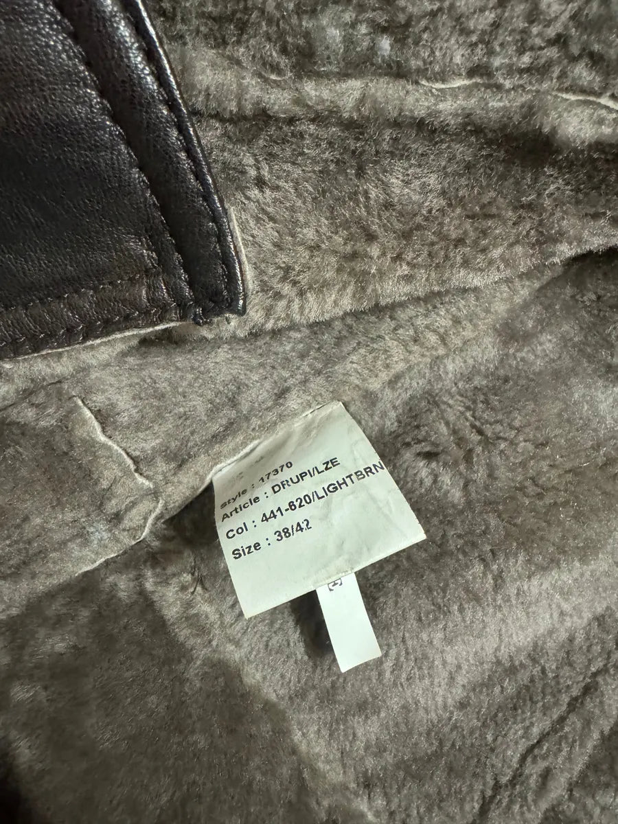 AW2007 Emporio Armani Sample Asymmetrical Tern Captain Fur Leather Jacket zGiWtGl 5