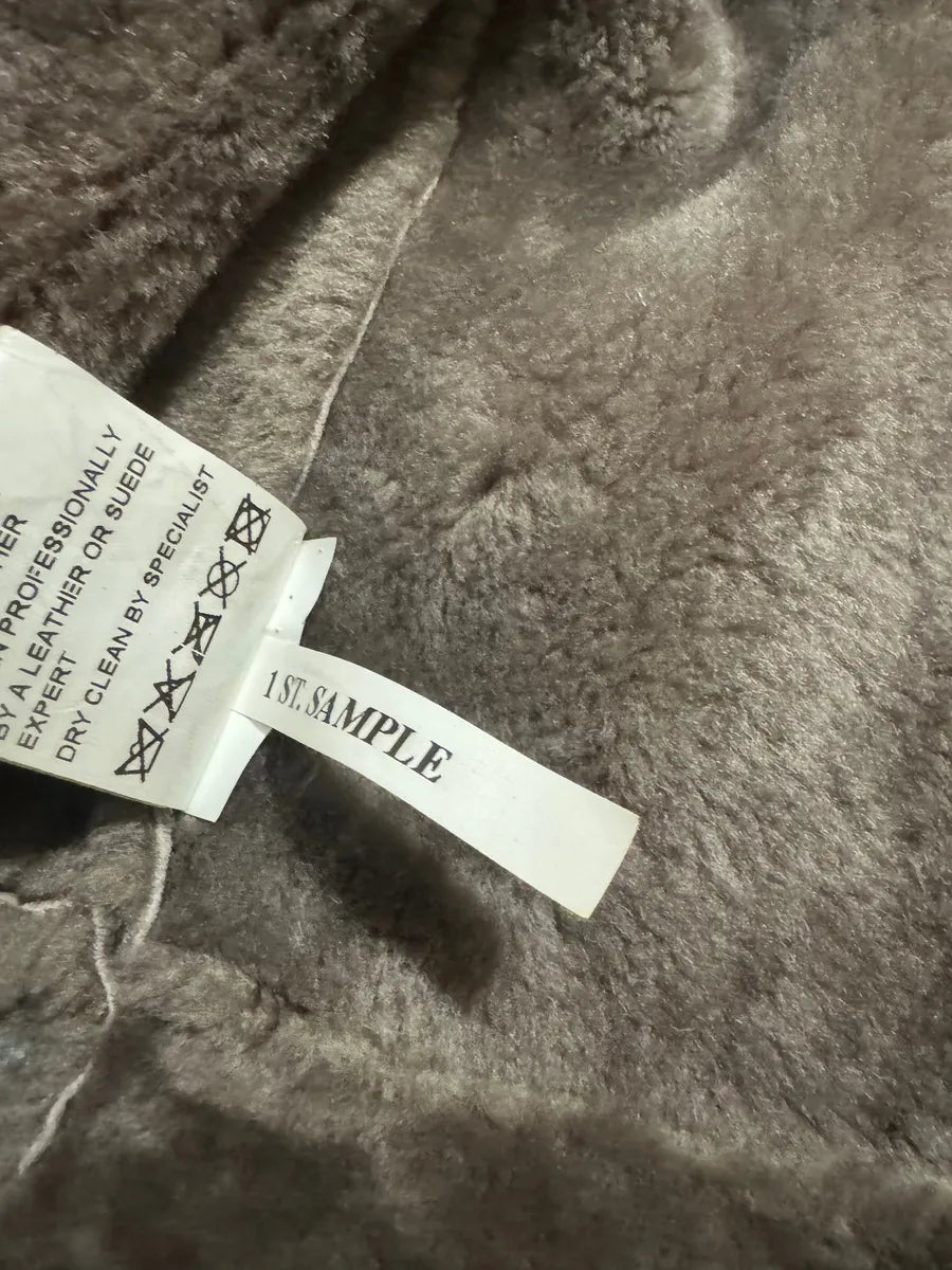 AW2007 Emporio Armani Sample Asymmetrical Tern Captain Fur Leather Jacket zGiWtGl 6
