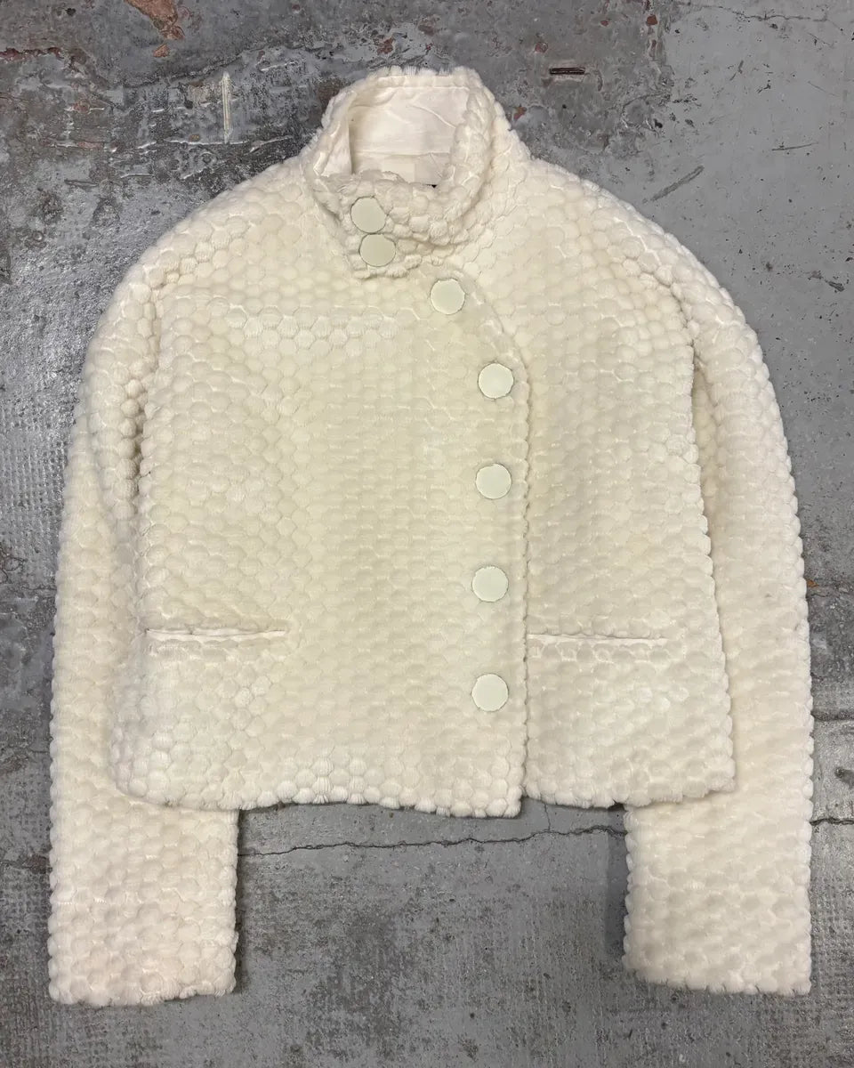 AW2007 Emporio Armani White Origami-Effect Cropped Jacket fUESFFX 2