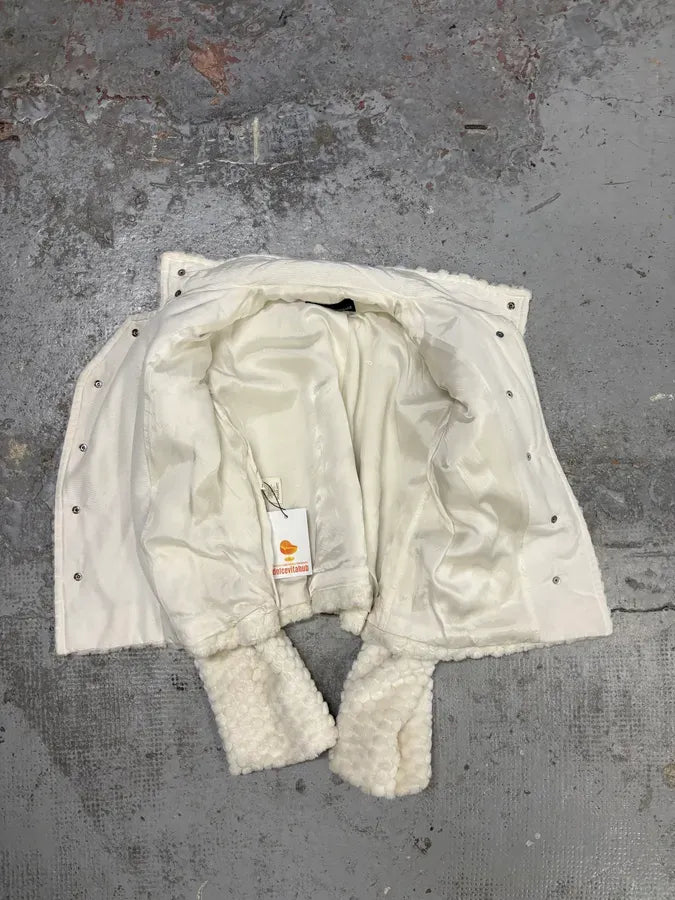 AW2007 Emporio Armani White Origami-Effect Cropped Jacket fUESFFX 7