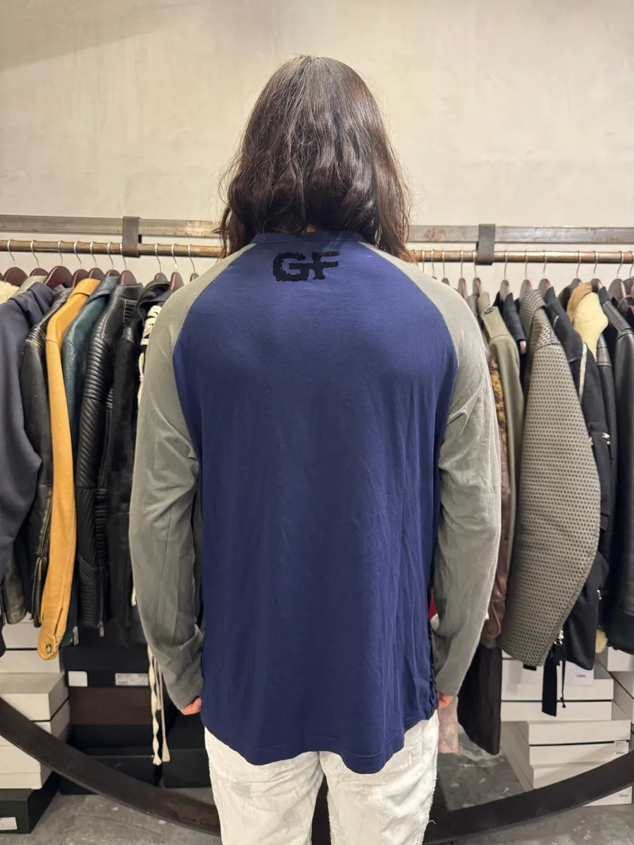 AW2007 Gianfranco Ferre Blue & Grey Afro Stars Longsleeves