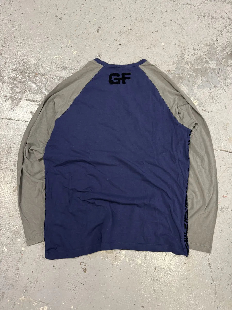 AW2007 Gianfranco Ferre Blue & Grey Afro Stars Longsleeves NJoPKwy 3