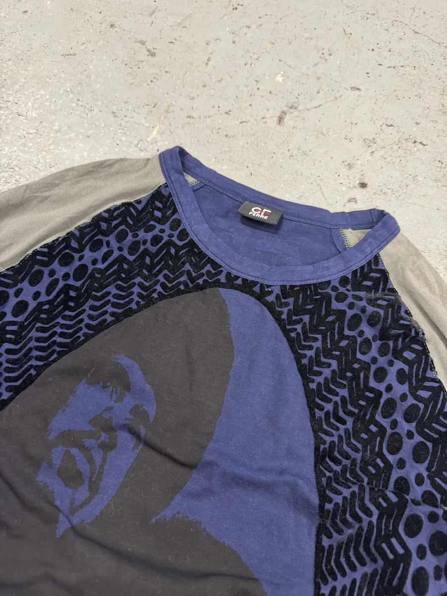 AW2007 Gianfranco Ferre Blue & Grey Afro Stars Longsleeves NJoPKwy 4