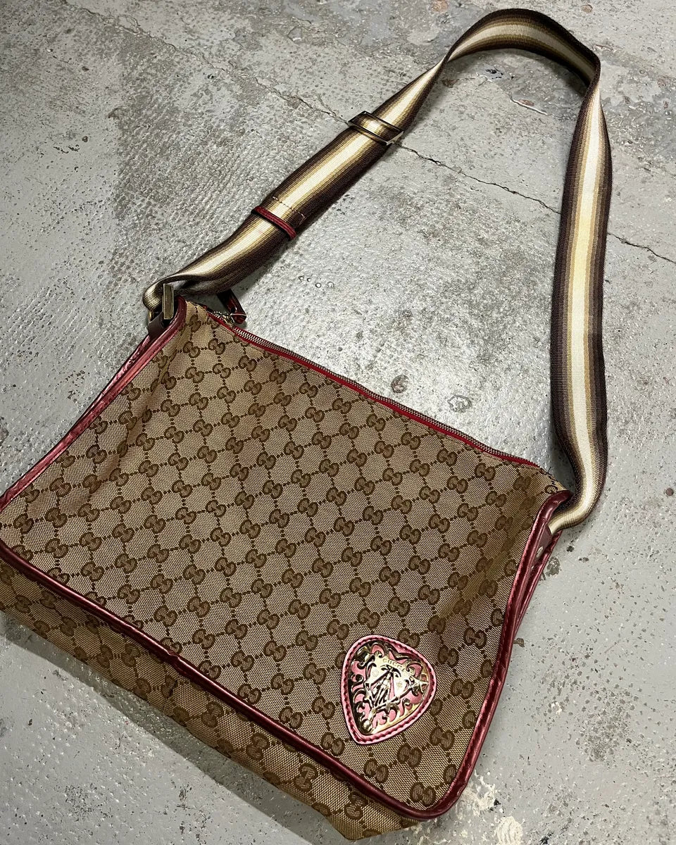 AW2007 Gucci Beige GG Monogram Heart Shoulder Bag by Frida Giannini zMiIdNK 3
