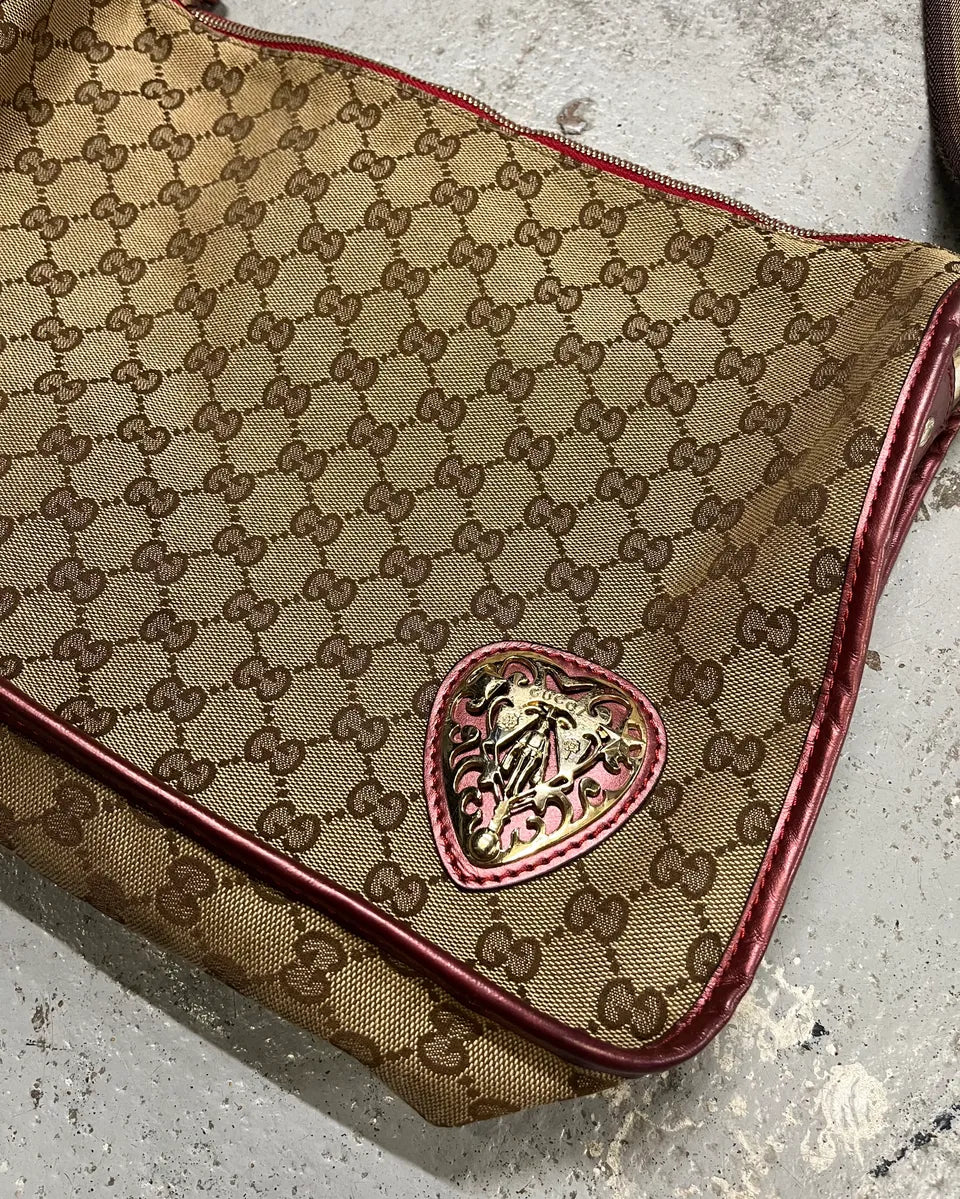 AW2007 Gucci Beige GG Monogram Heart Shoulder Bag by Frida Giannini zMiIdNK 4