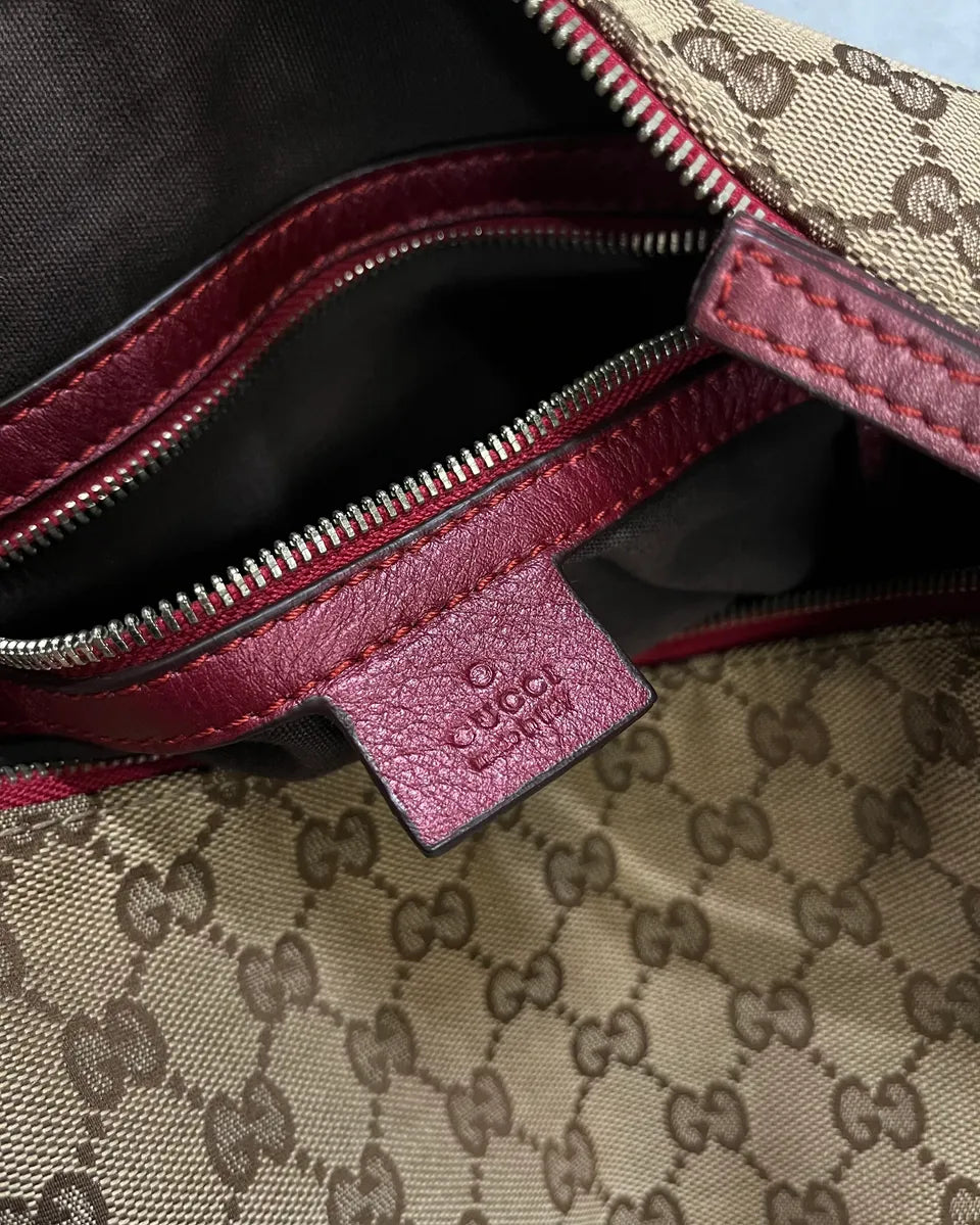 AW2007 Gucci Beige GG Monogram Heart Shoulder Bag by Frida Giannini zMiIdNK 9