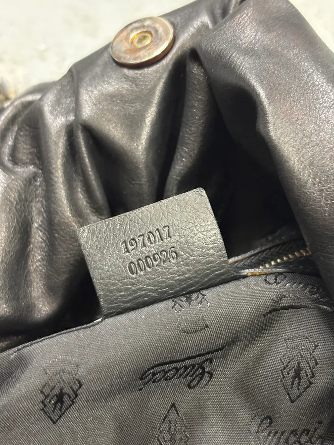 AW2007 Gucci Black & Grey Python Hysteria Babouska Shopper Handle Bag hjImHKL 7