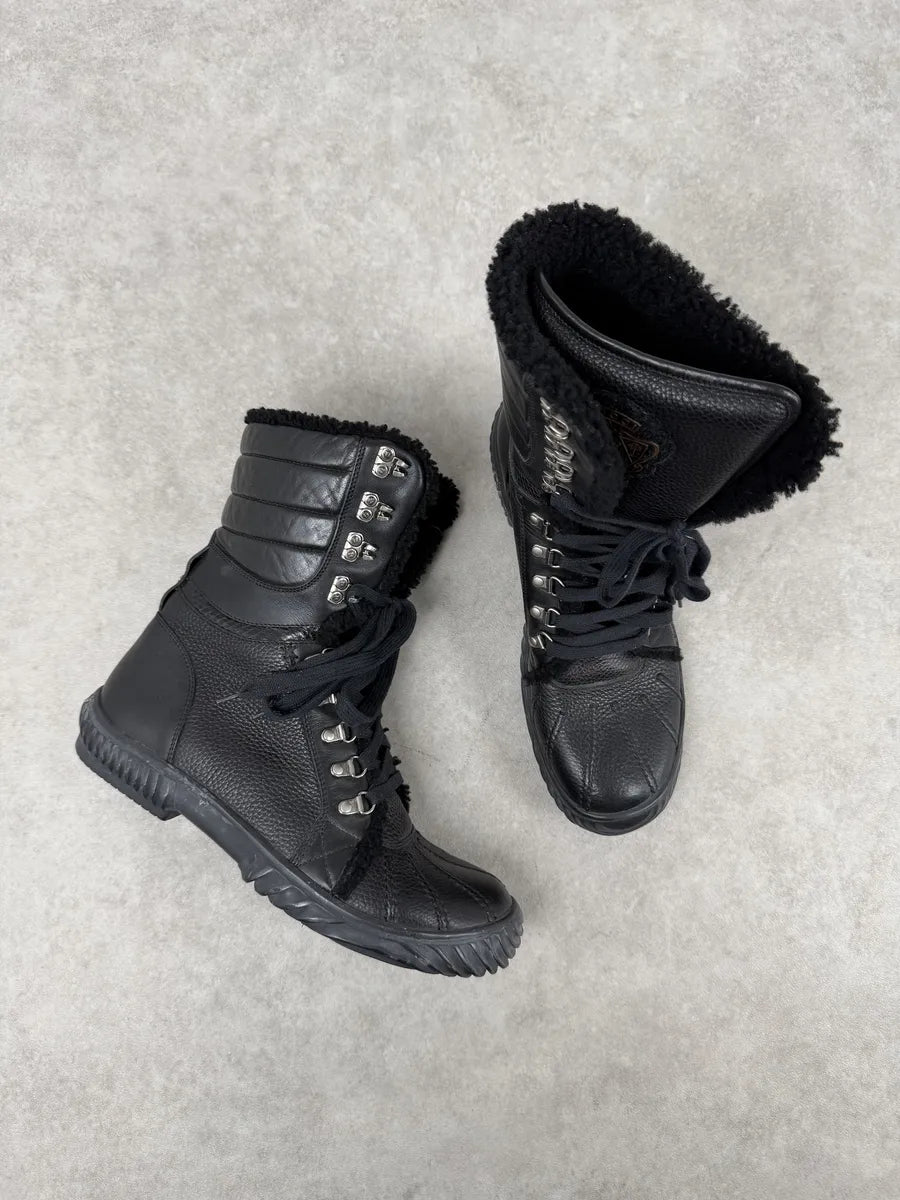 AW2007 Gucci Black Leather Fur-Lined Boots by Frida Giannini hUcXBlw 6