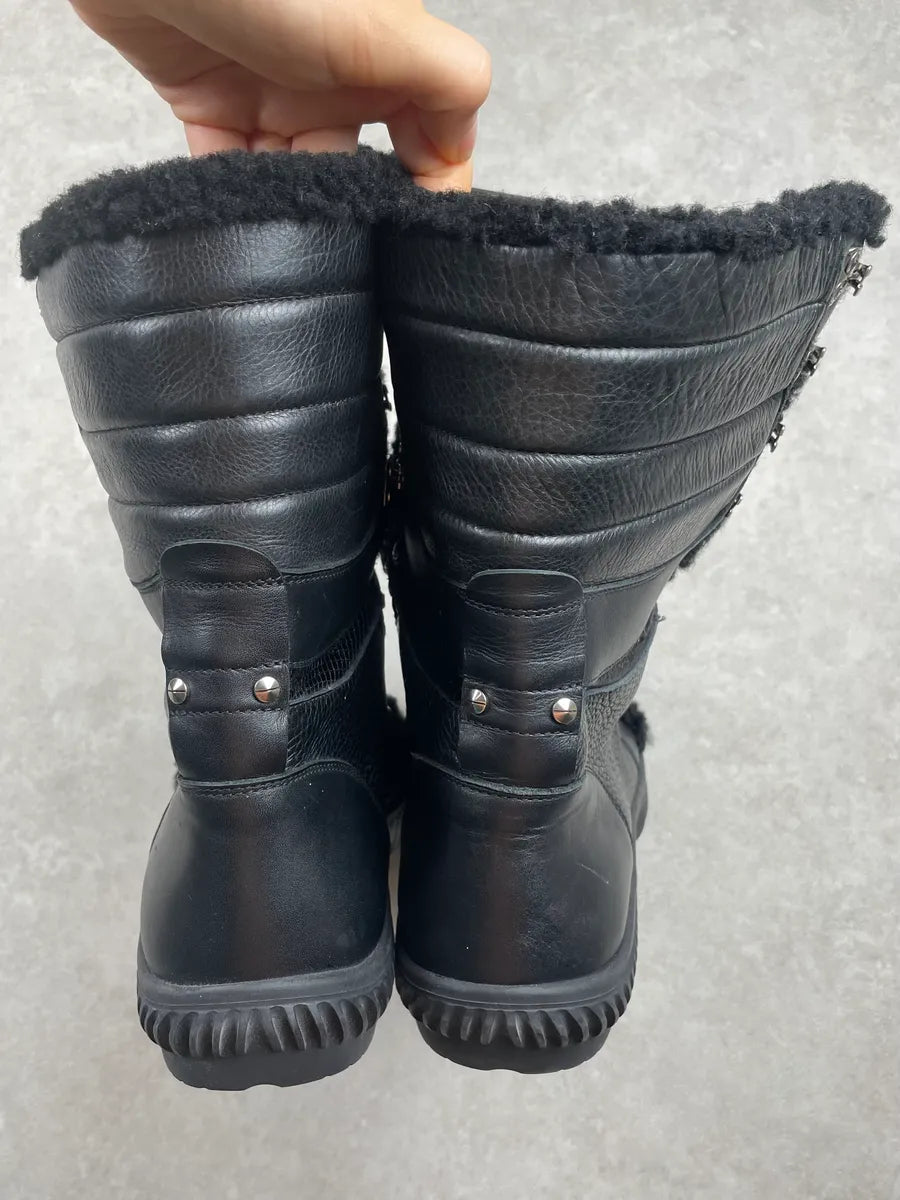 AW2007 Gucci Black Leather Fur-Lined Boots by Frida Giannini ObfefaT 7